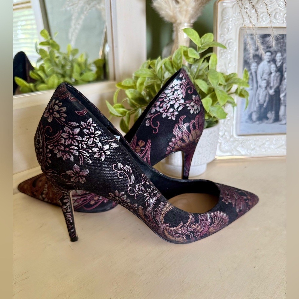 Floral Patterned Women's Heels
